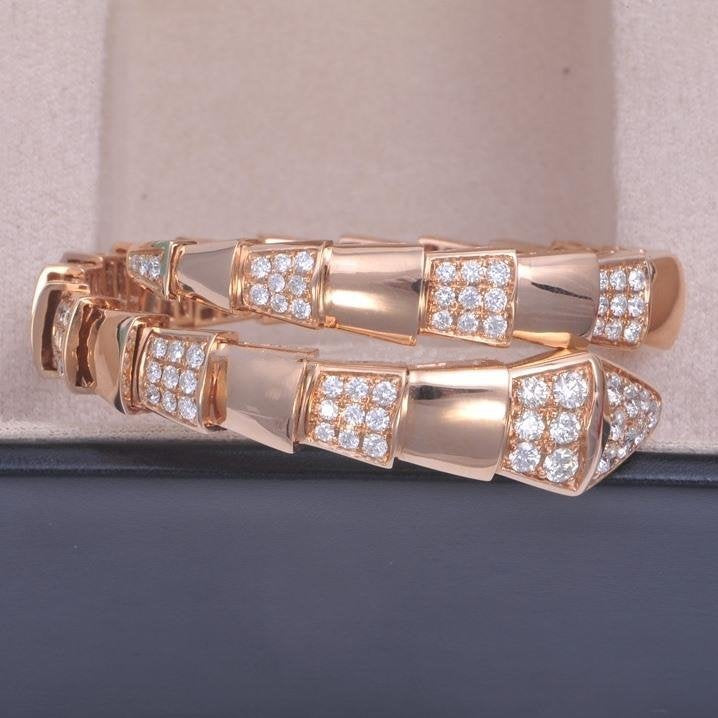 LUXEIFY SERPENTI BRACELET PINK GOLD DIAMOND