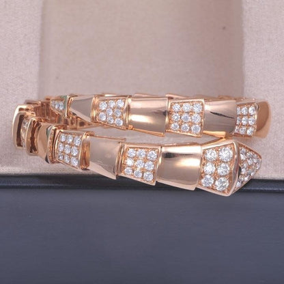 LUXEIFY SERPENTI BRACELET PINK GOLD DIAMOND