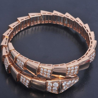 LUXEIFY SERPENTI BRACELET PINK GOLD DIAMOND