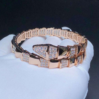 LUXEIFY SERPENTI BRACELET PINK GOLD DIAMOND