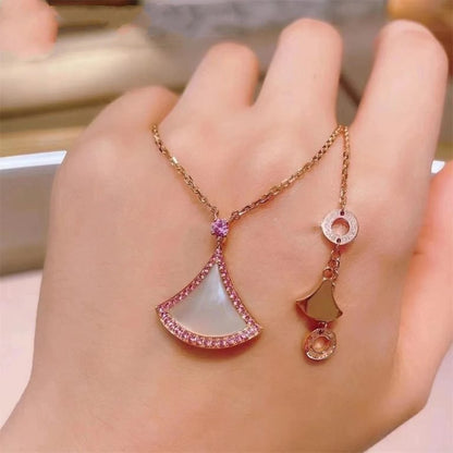 LUXEIFY DREAM NECKLACE MOP DIAMOND PINK