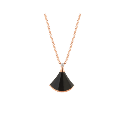 LUXEIFY DREAM NECKLACE ONYX 1 DIAMOND