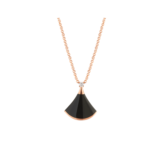LUXEIFY DREAM NECKLACE ONYX 1 DIAMOND