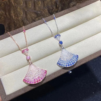 LUXEIFY DREAM NECKLACE AGATE SILVER DIAMOND