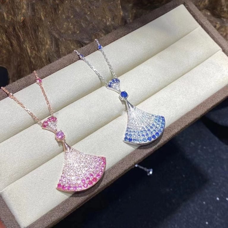 LUXEIFY DREAM NECKLACE AGATE SILVER DIAMOND