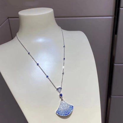 LUXEIFY DREAM NECKLACE AGATE SILVER DIAMOND