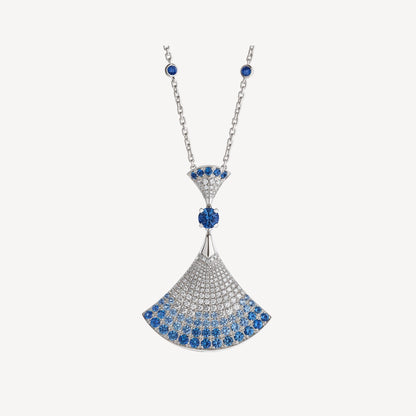 LUXEIFY DREAM NECKLACE AGATE SILVER DIAMOND