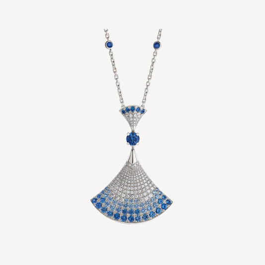 LUXEIFY DREAM NECKLACE AGATE SILVER DIAMOND