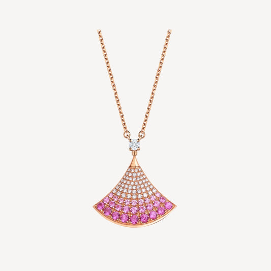 LUXEIFY DREAM NECKLACE PINK GOLD PINK DIAMOND