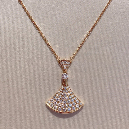 LUXEIFY DREAM NECKLACE PINK GOLD FULL DIAMOND