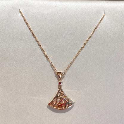 LUXEIFY DREAM NECKLACE PINK GOLD FULL DIAMOND