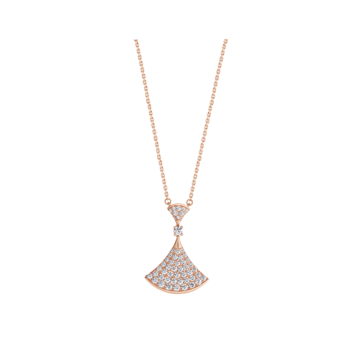 LUXEIFY DREAM NECKLACE PINK GOLD FULL DIAMOND