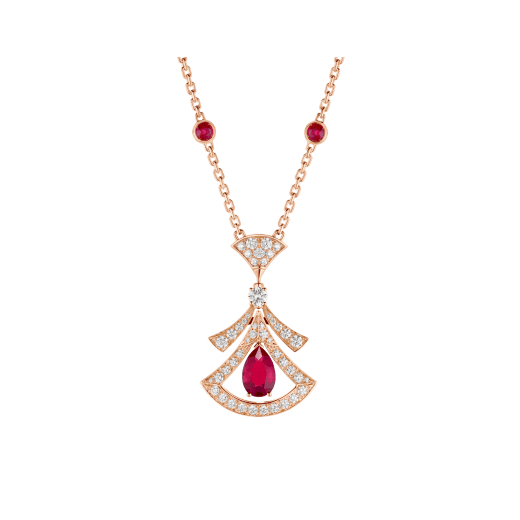 LUXEIFY DREAM NECKLACE CARNELIAN DIAMOND PINK GOLD