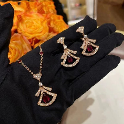 LUXEIFY DREAM NECKLACE CARNELIAN DIAMOND PINK GOLD
