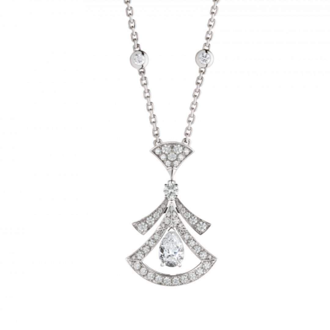 LUXEIFY DREAM NECKLACE WHITE DIAMOND SILVER