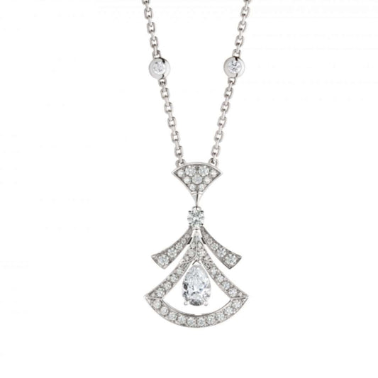 LUXEIFY DREAM NECKLACE WHITE DIAMOND SILVER