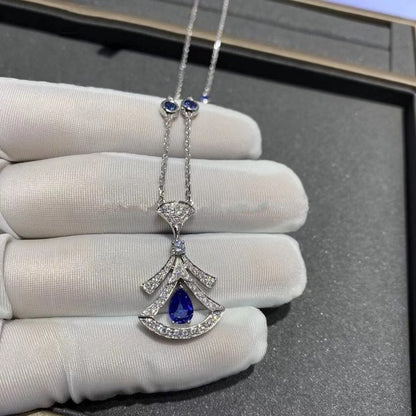 LUXEIFY DREAM NECKLACE AGATE DIAMOND SILVER