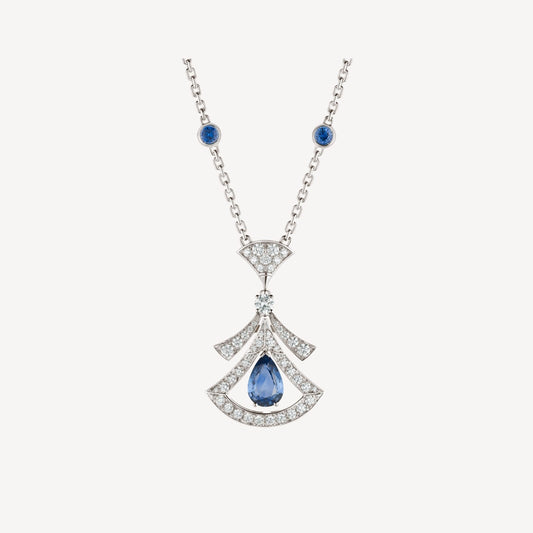 LUXEIFY DREAM NECKLACE AGATE DIAMOND SILVER
