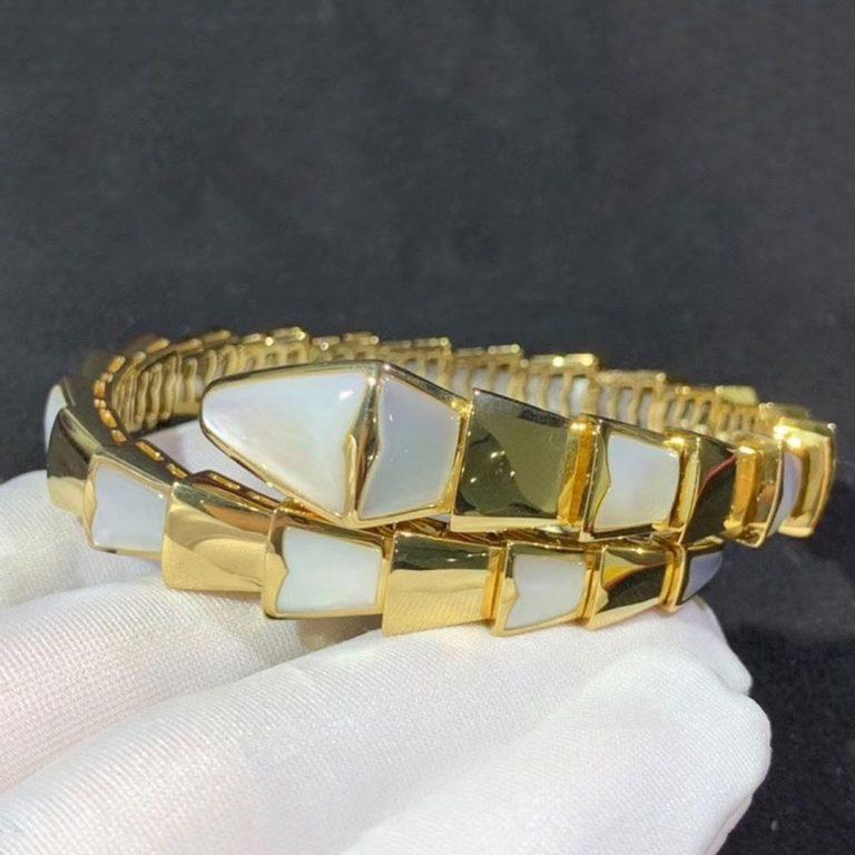 LUXEIFY SERPENTI BRACELET MOP GOLD