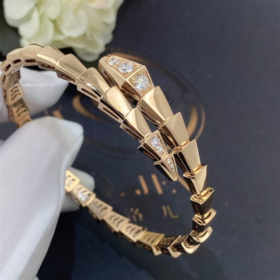 LUXEIFY SERPENTI BRACELET DIAMONDS PINK GOLD