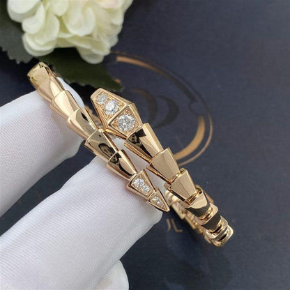 LUXEIFY SERPENTI BRACELET DIAMONDS PINK GOLD