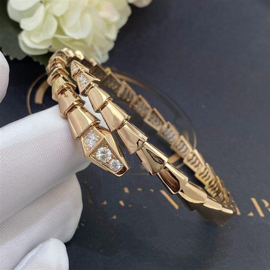 LUXEIFY SERPENTI BRACELET DIAMONDS PINK GOLD