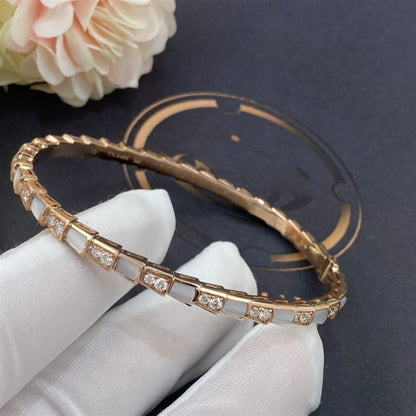 LUXEIFY SERPENTI BRACELET PINK GOLD MOP DIAMOND