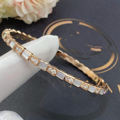 LUXEIFY SERPENTI BRACELET PINK GOLD MOP DIAMOND