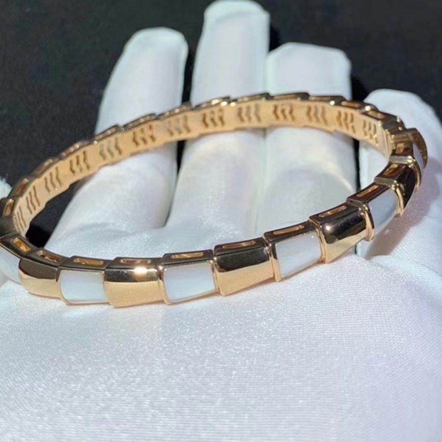 LUXEIFY SERPENTI BRACELET PINK GOLD MOP