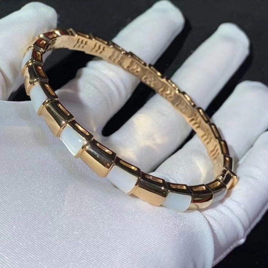 LUXEIFY SERPENTI BRACELET PINK GOLD MOP