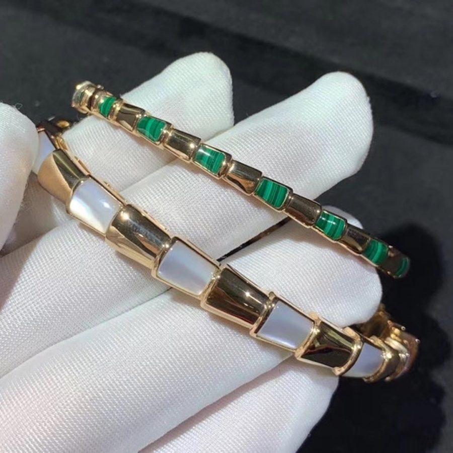 LUXEIFY SERPENTI BRACELET PINK GOLD MOP