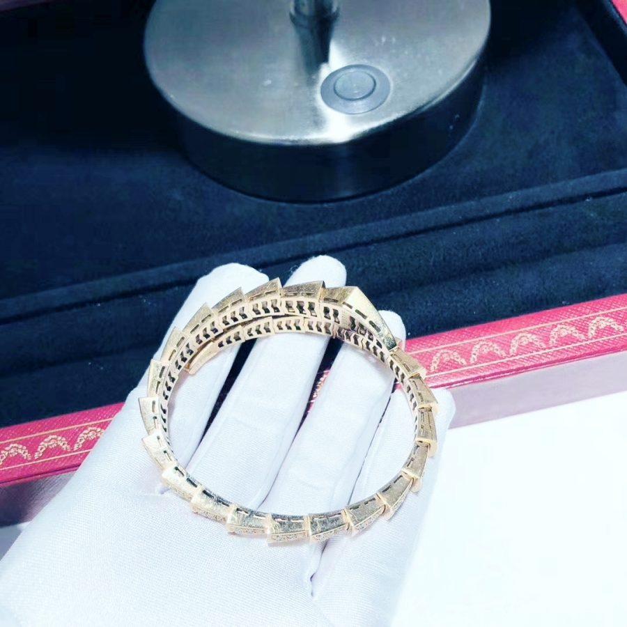 LUXEIFY SERPENTI BRACELET 8MM PINK GOLD DIAMOND