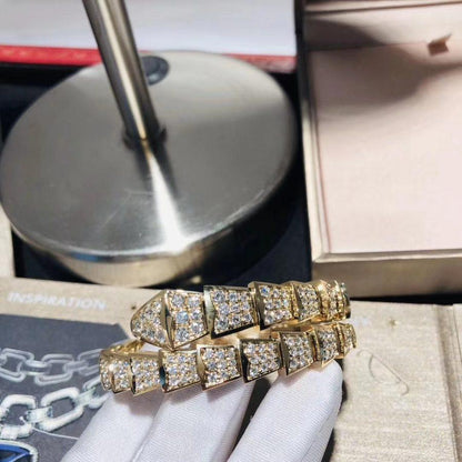 LUXEIFY SERPENTI BRACELET 8MM GOLD DIAMOND