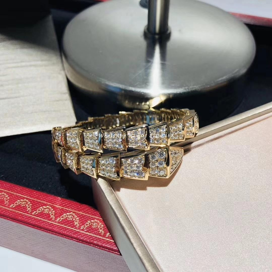 LUXEIFY SERPENTI BRACELET 8MM GOLD DIAMOND