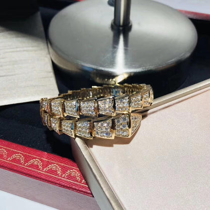LUXEIFY SERPENTI BRACELET 8MM GOLD DIAMOND