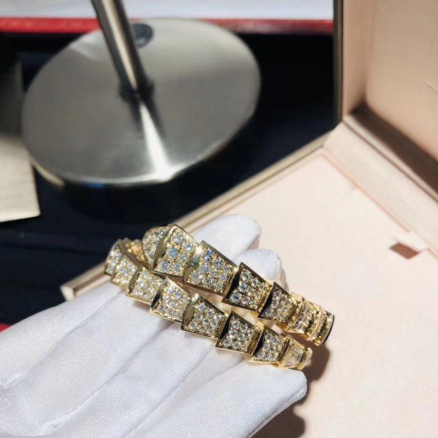 LUXEIFY SERPENTI BRACELET 8MM GOLD DIAMOND
