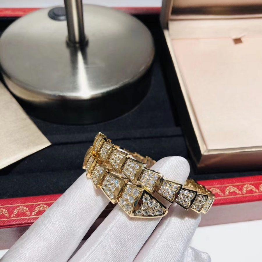 LUXEIFY SERPENTI BRACELET 8MM GOLD DIAMOND