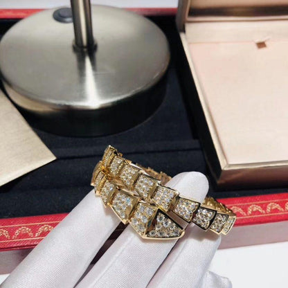 LUXEIFY SERPENTI BRACELET 8MM GOLD DIAMOND