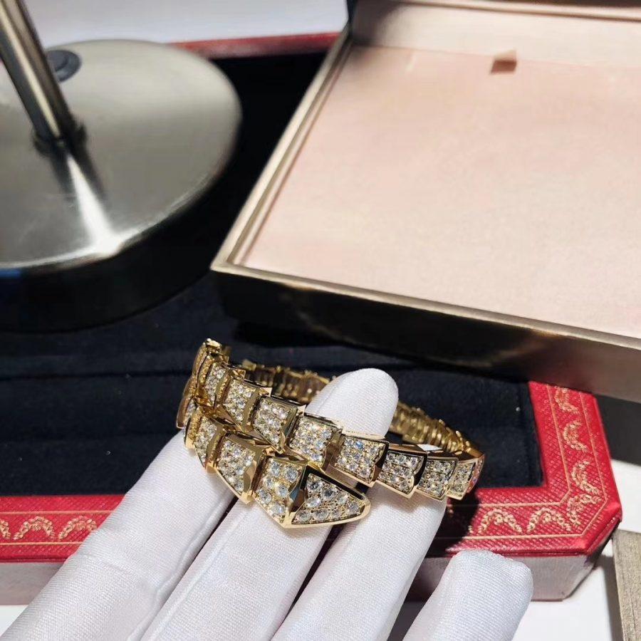 LUXEIFY SERPENTI BRACELET 8MM GOLD DIAMOND