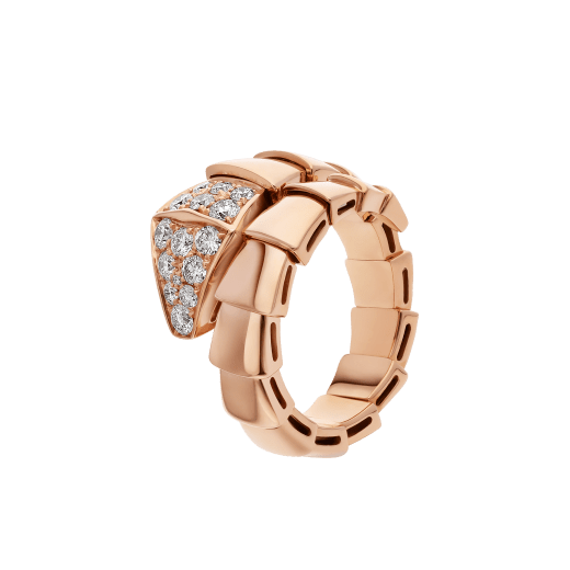 LUXEIFY SERPENTI RING PINK GOLD DIAMOND