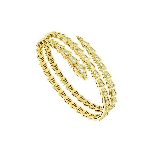 LUXEIFY SERPENTI BRACELET GOLD DIAMOND DOUBLE ROW