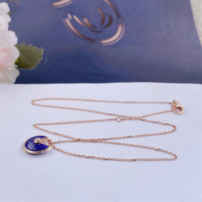 LUXEIFY AMULETTE ROSE GOLD AGATE NECKLACE