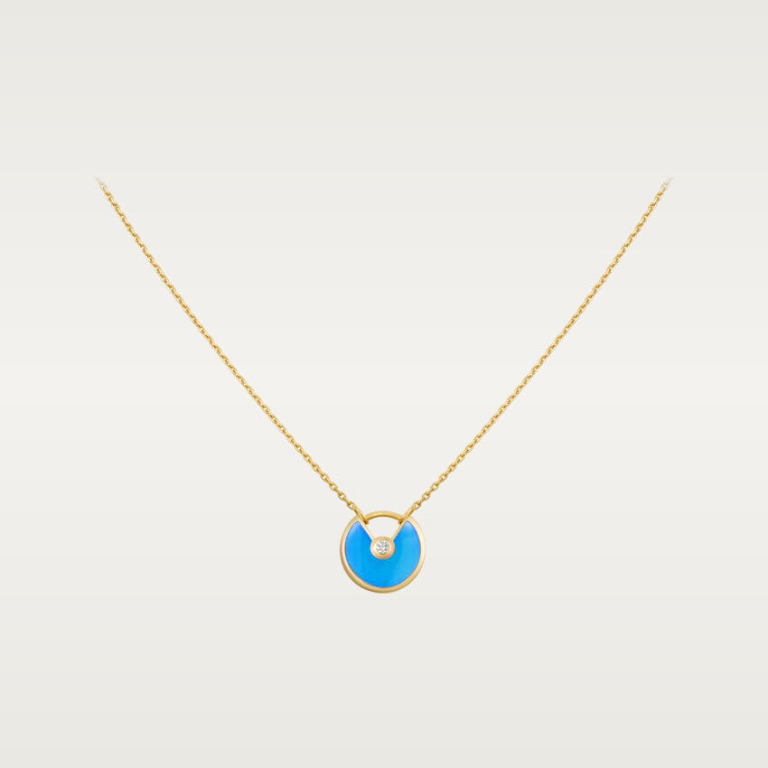 LUXEIFY AMULETTE GOLD TURQUOISE NECKLACE