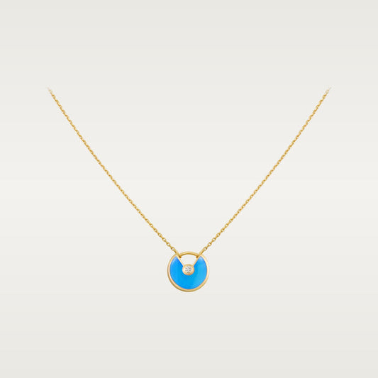 LUXEIFY AMULETTE GOLD TURQUOISE NECKLACE