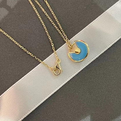LUXEIFY AMULETTE GOLD TURQUOISE NECKLACE