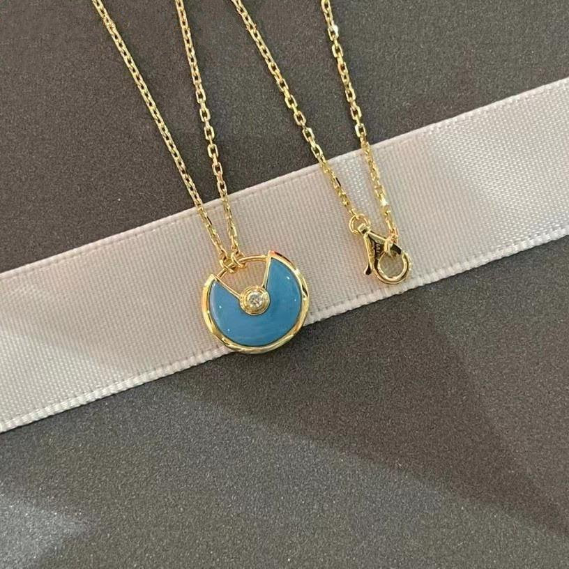 LUXEIFY AMULETTE GOLD TURQUOISE NECKLACE