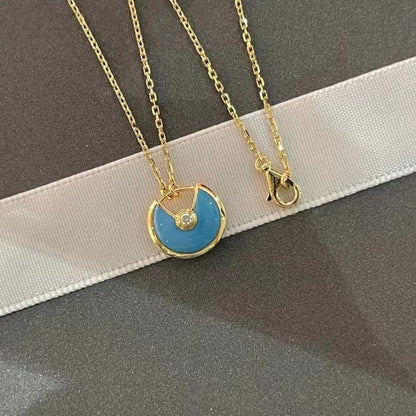 LUXEIFY AMULETTE GOLD TURQUOISE NECKLACE