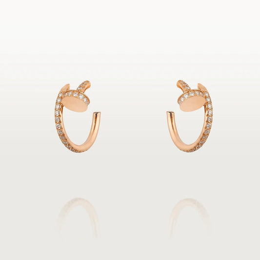 LUXEIFY JUSTE EARRINGS 12.75MM PINK GOLD DIAMOND