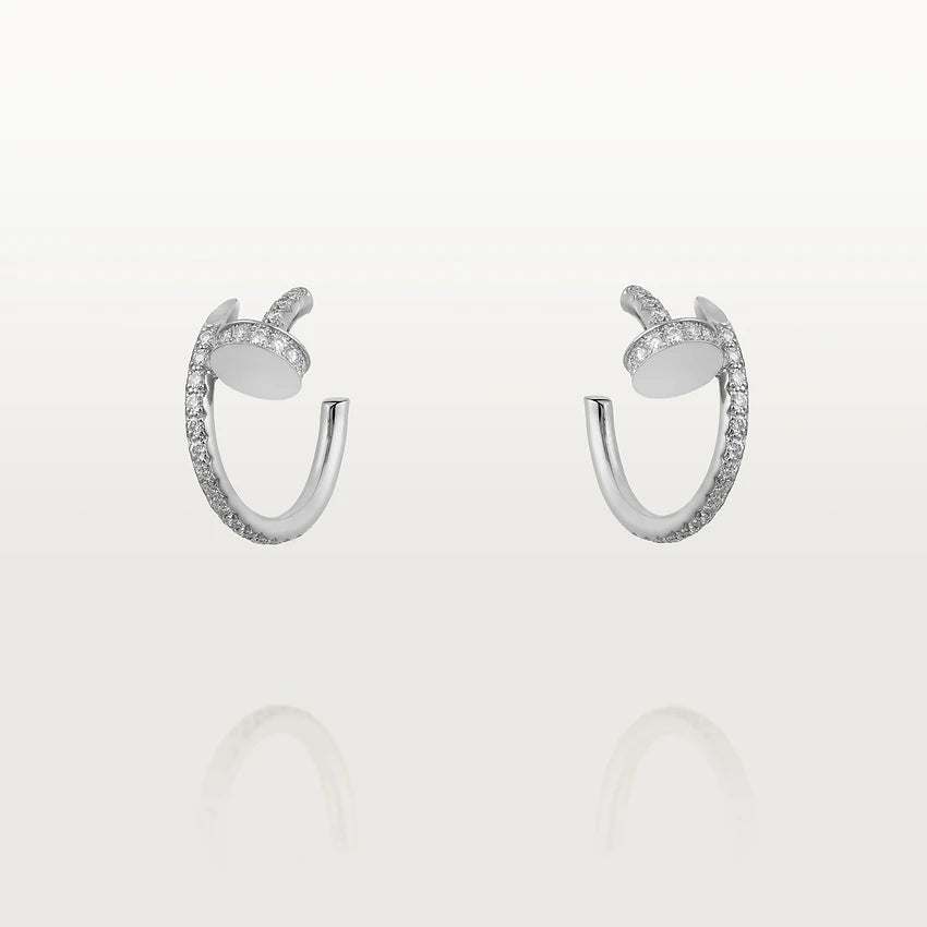 LUXEIFY JUSTE EARRINGS 12.75MM SILVER DIAMOND