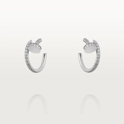 LUXEIFY JUSTE EARRINGS 12.75MM SILVER DIAMOND